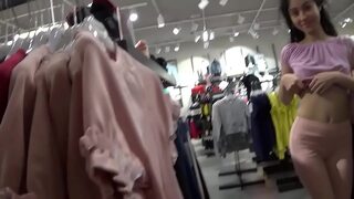 Blonde milf interviewed at mall